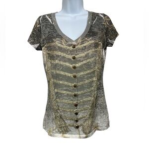 Vocal embellished tee size large